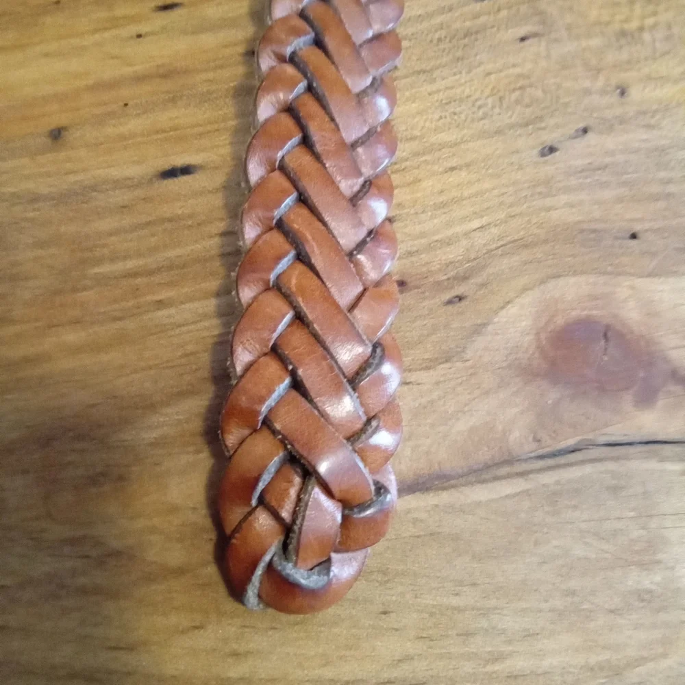 Brown Braided Leather Belt stylish braided